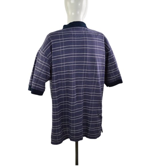 GREG NORMAN Men sz M Polo Casual shirt  Double Mercerized Purplish Plaid - Picture 4 of 7